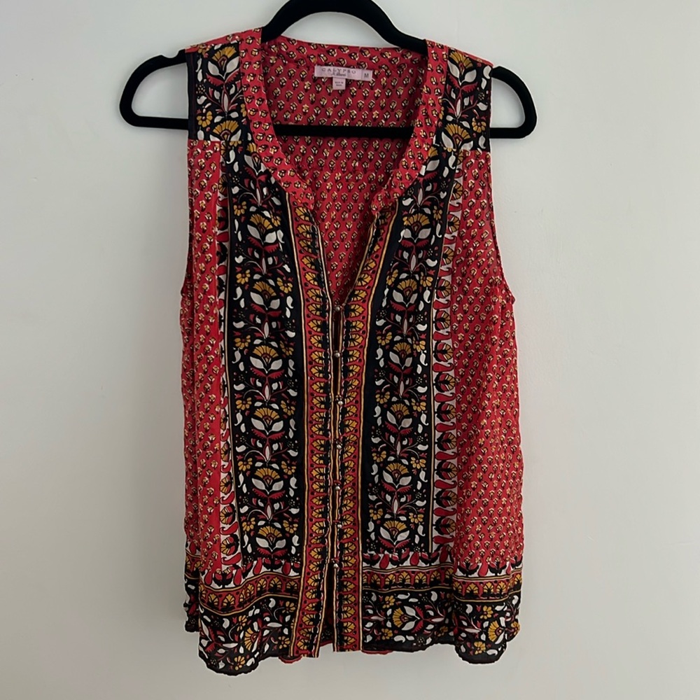 Calypso St Barts beautiful silk blouse.